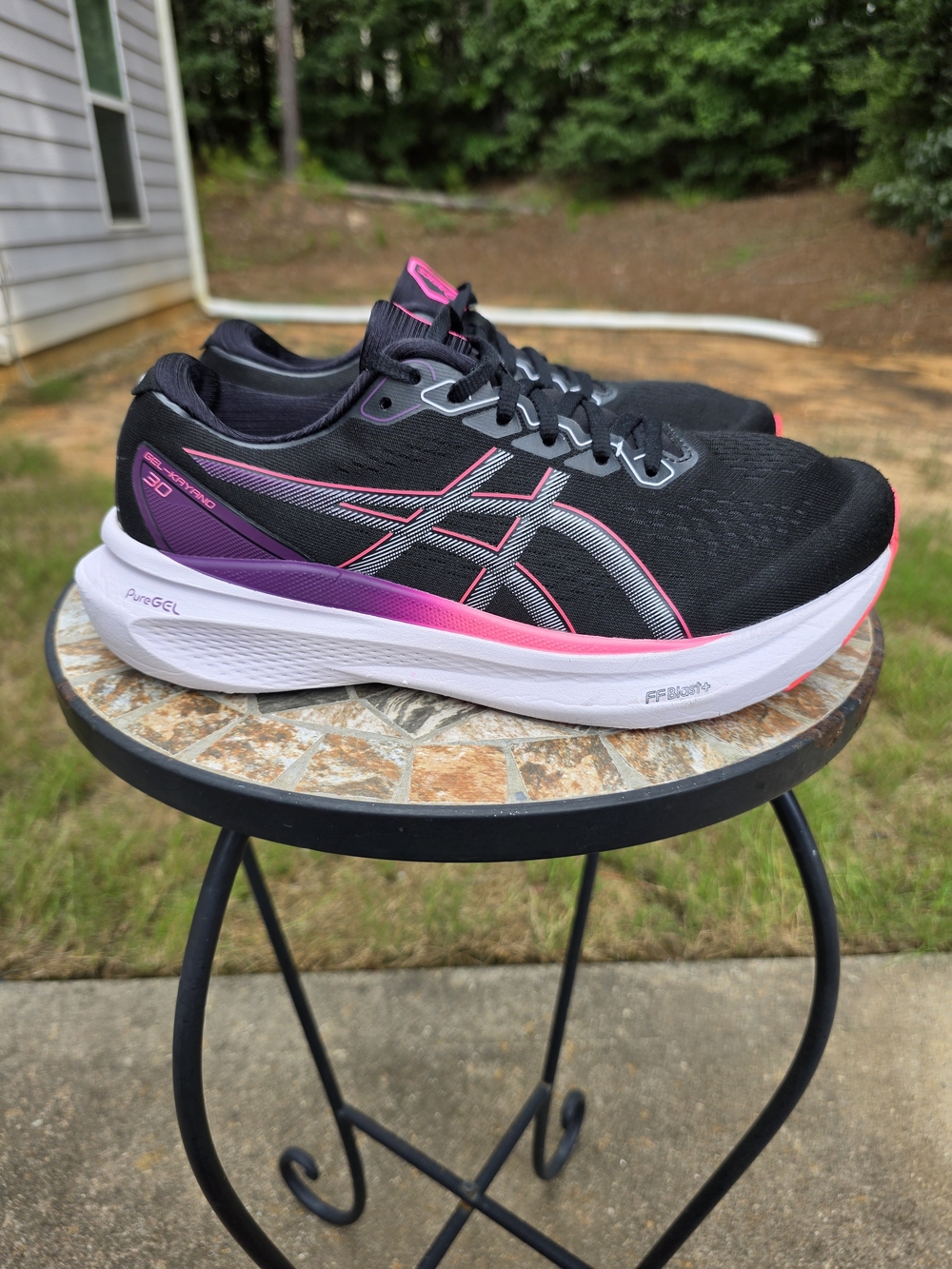 Asics Gel Kayano 30 1012B357 Black/Lilac Hint Running Shoes Sneaker Women Sz 9.5